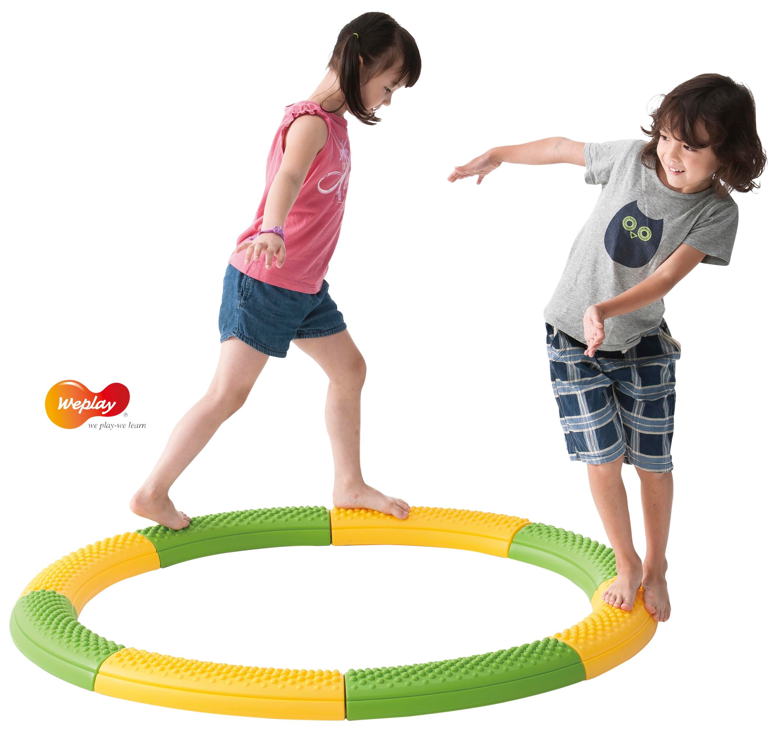 Weplay Tactile Curve Path Sensory Balance Beams, Set of 8